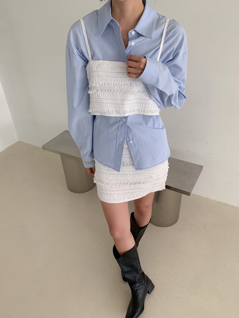 GOYOU韓國直郵㊣東大門實拍女裝新品推薦人氣吊帶背心荷葉邊de goyou吊帶/背心