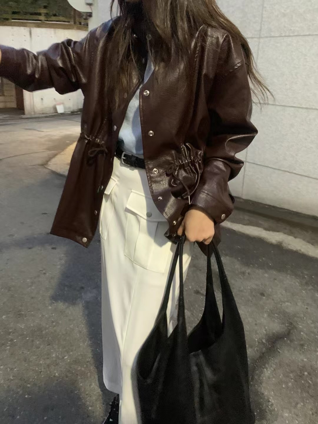 ONDA韓國㊣直郵東大門代購女裝新款推薦休閑職業人氣夾克皮革ONDA夾克