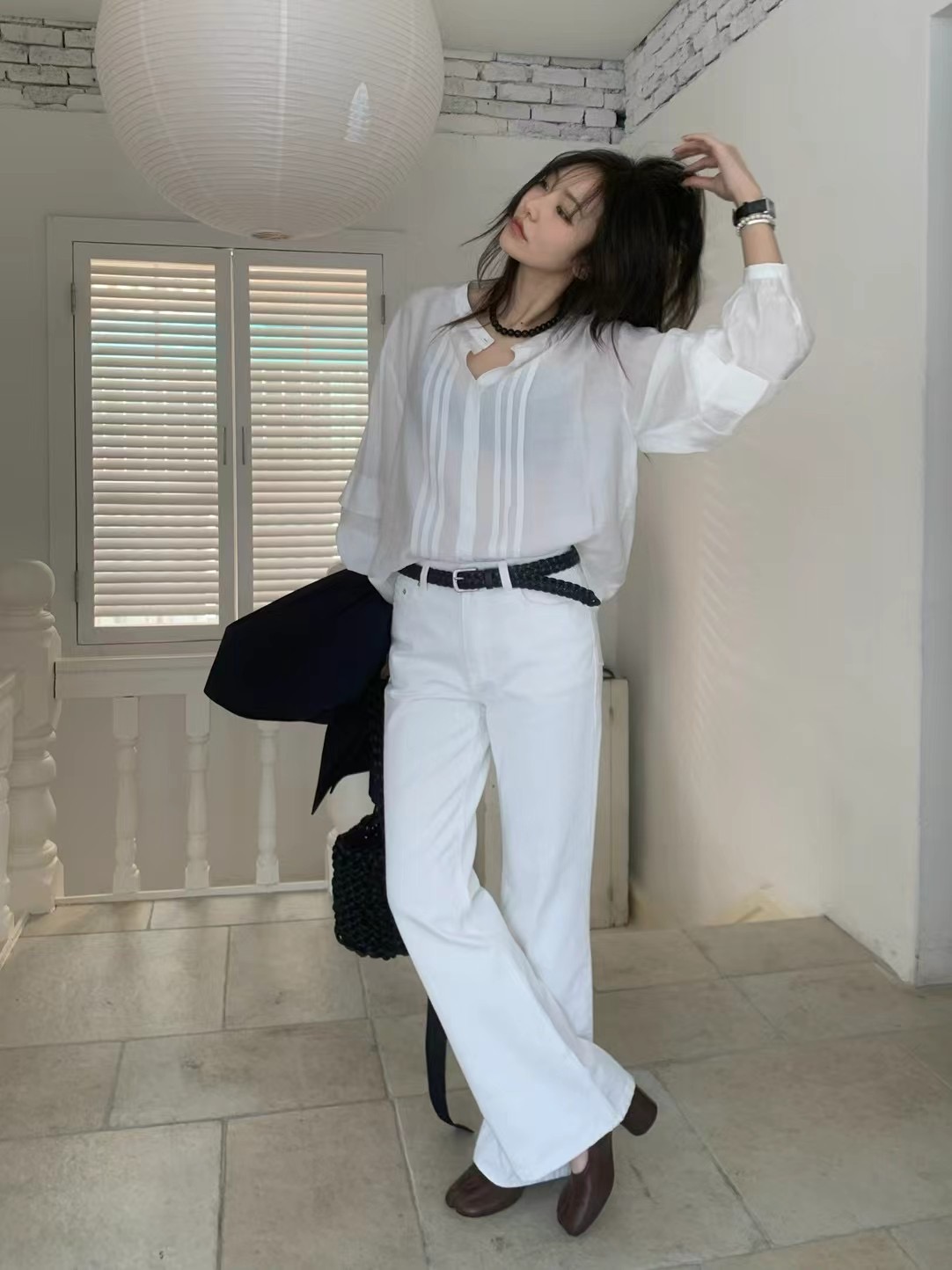 ONDA韓國直郵㊣女裝新款休閑人氣熱賣推薦時尚25春夏襯衫蕾絲衫ONDA襯衫/蕾絲衫