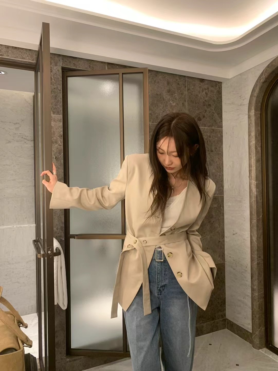 ONDA韓國㊣直郵東大門代購女裝新品熱賣休閑職業時尚25春夏夾克ONDA夾克