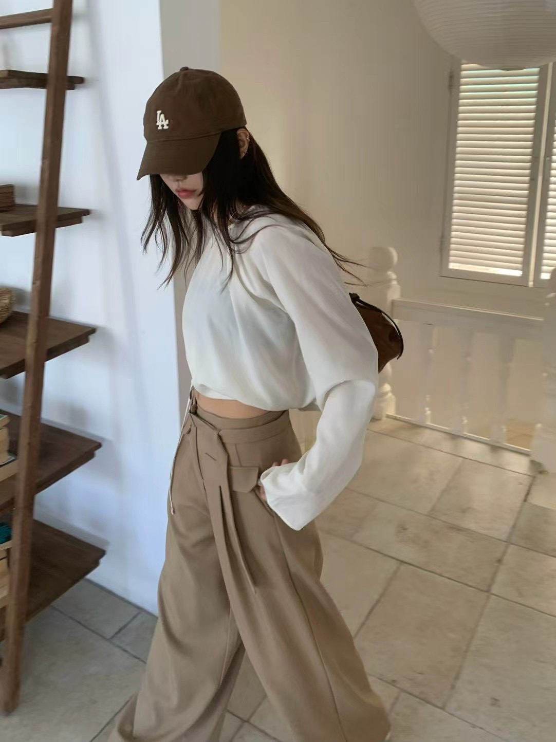 ONDA直郵韓國代購㊣女裝新品25春夏熱賣推薦人氣休閑褲含腰帶ONDA休閑褲