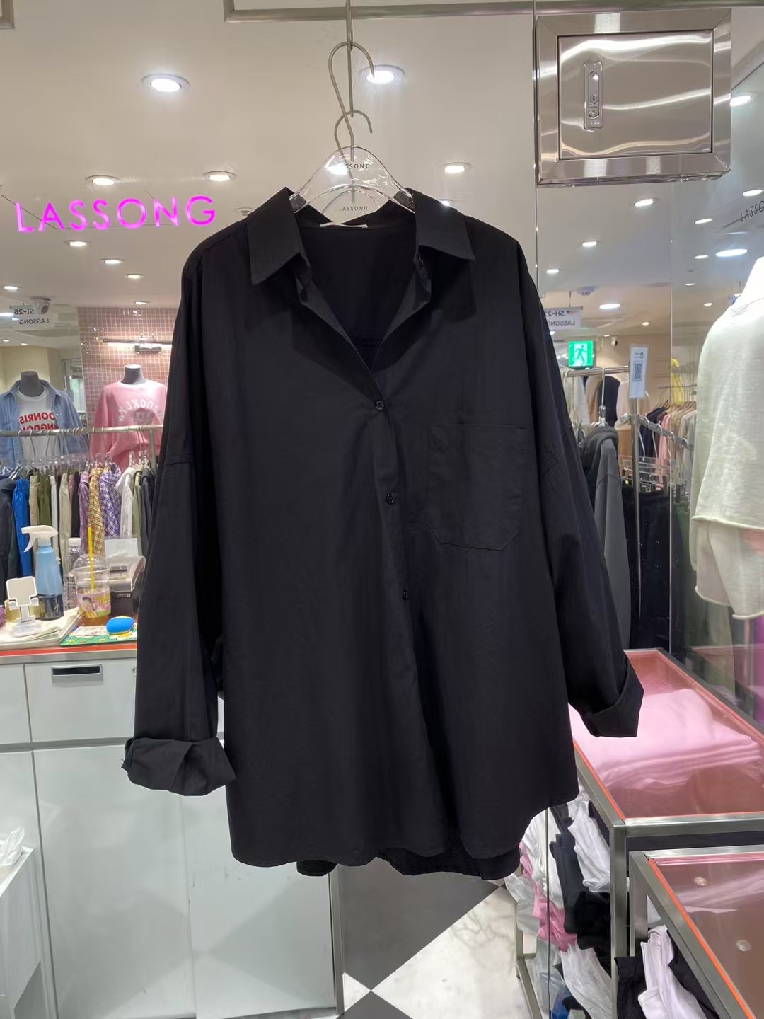 LASSONG直郵韓國代購㊣女裝新品時尚職業熱賣休閑襯衫蕾絲衫LASSONG襯衫/蕾絲衫圖色3