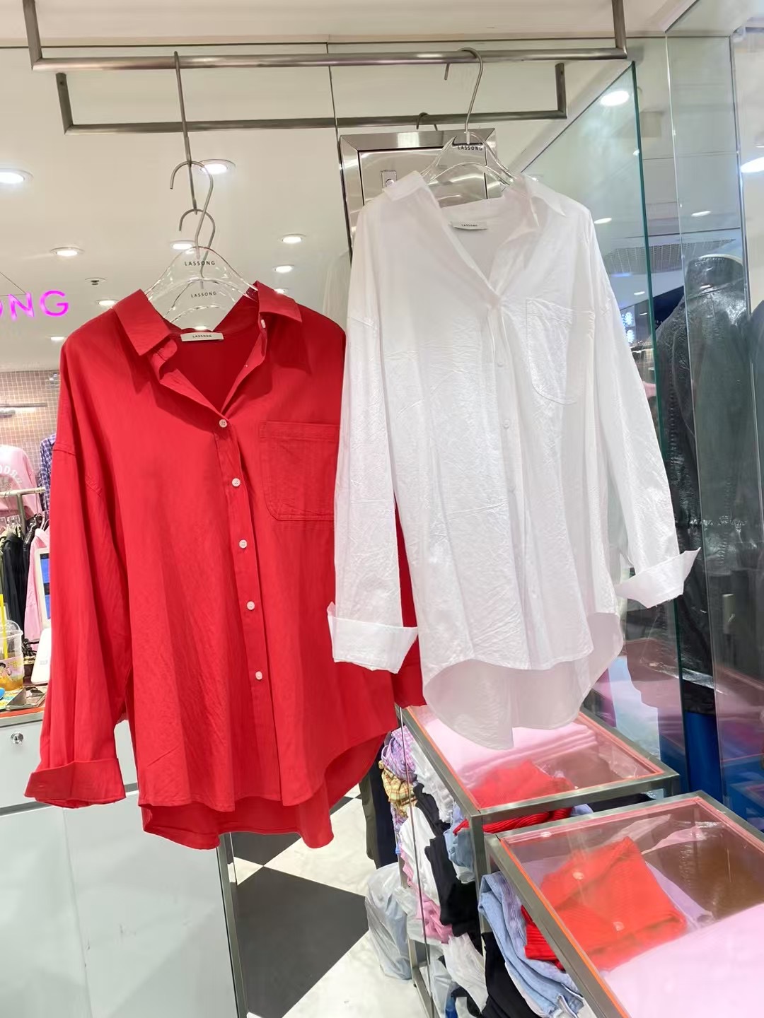 LASSONG直郵韓國代購㊣女裝新品職業人氣推薦熱賣襯衫蕾絲衫LASSONG襯衫/蕾絲衫
