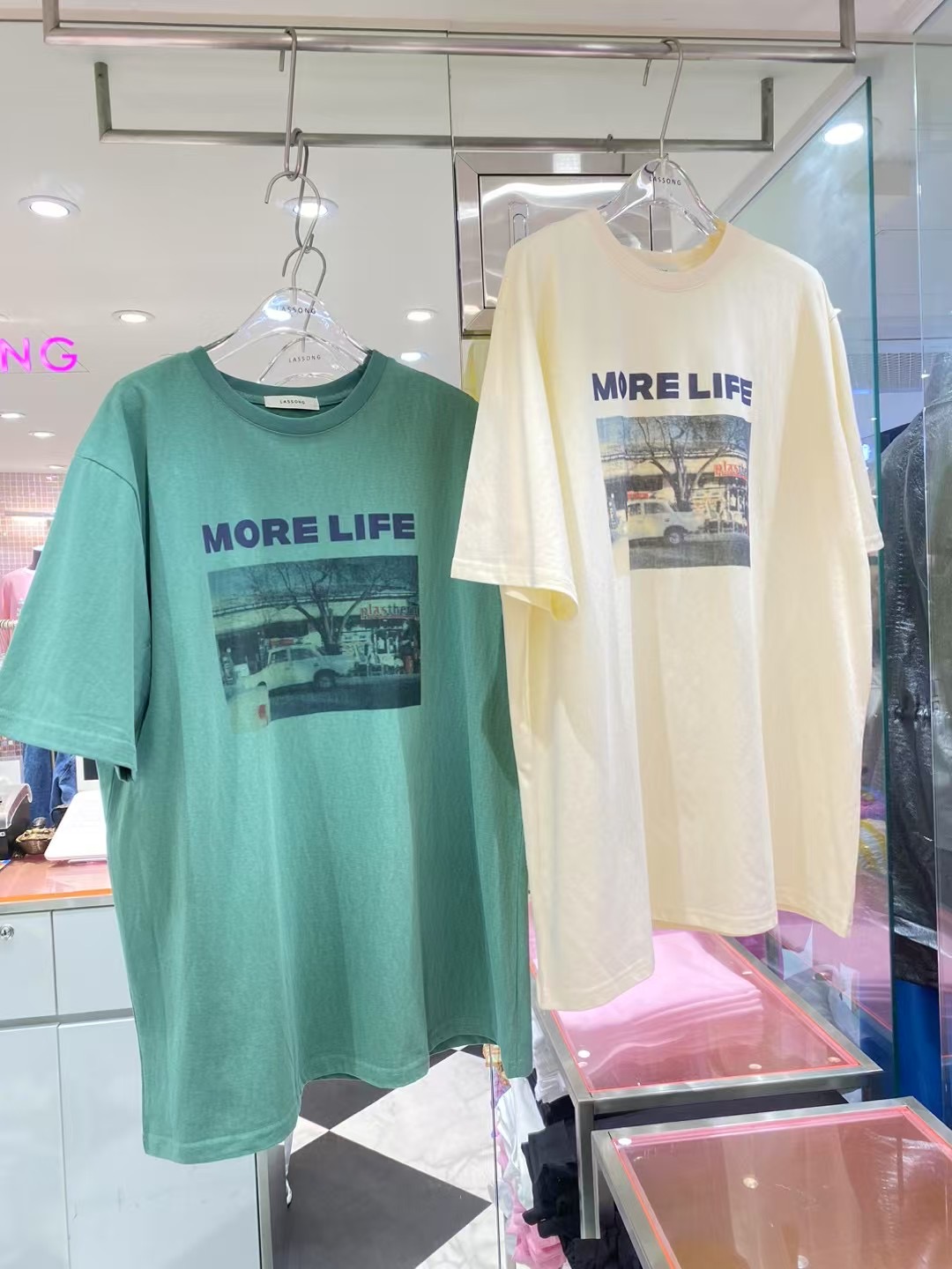 LASSONG韓國㊣直郵東大門代購女裝新品休閑25春夏人氣時尚T恤LASSONGT恤
