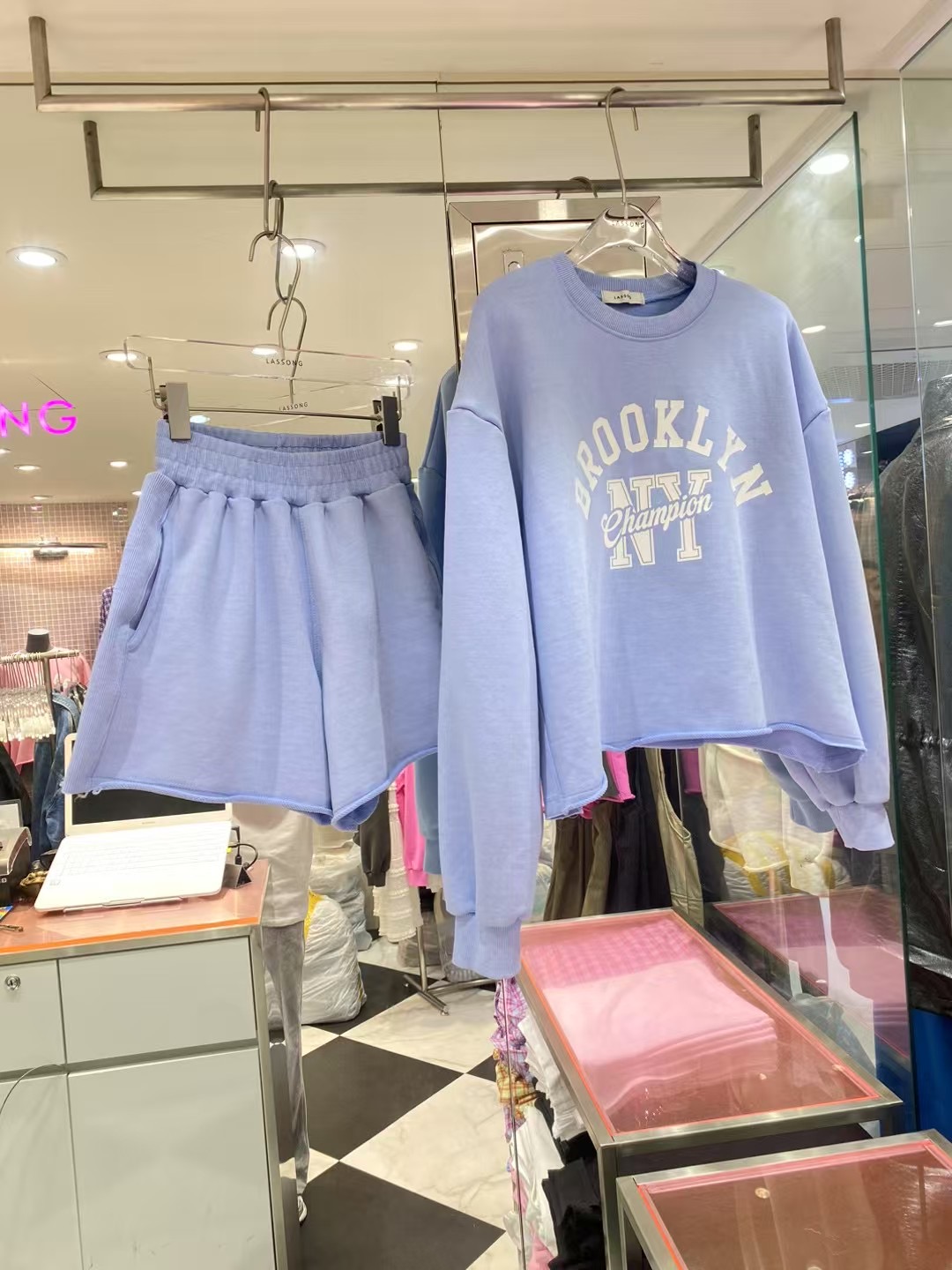 LASSONG直郵韓國代購㊣女裝新品人氣休閑熱賣推薦職業25春夏套裝LASSONG套裝圖色2