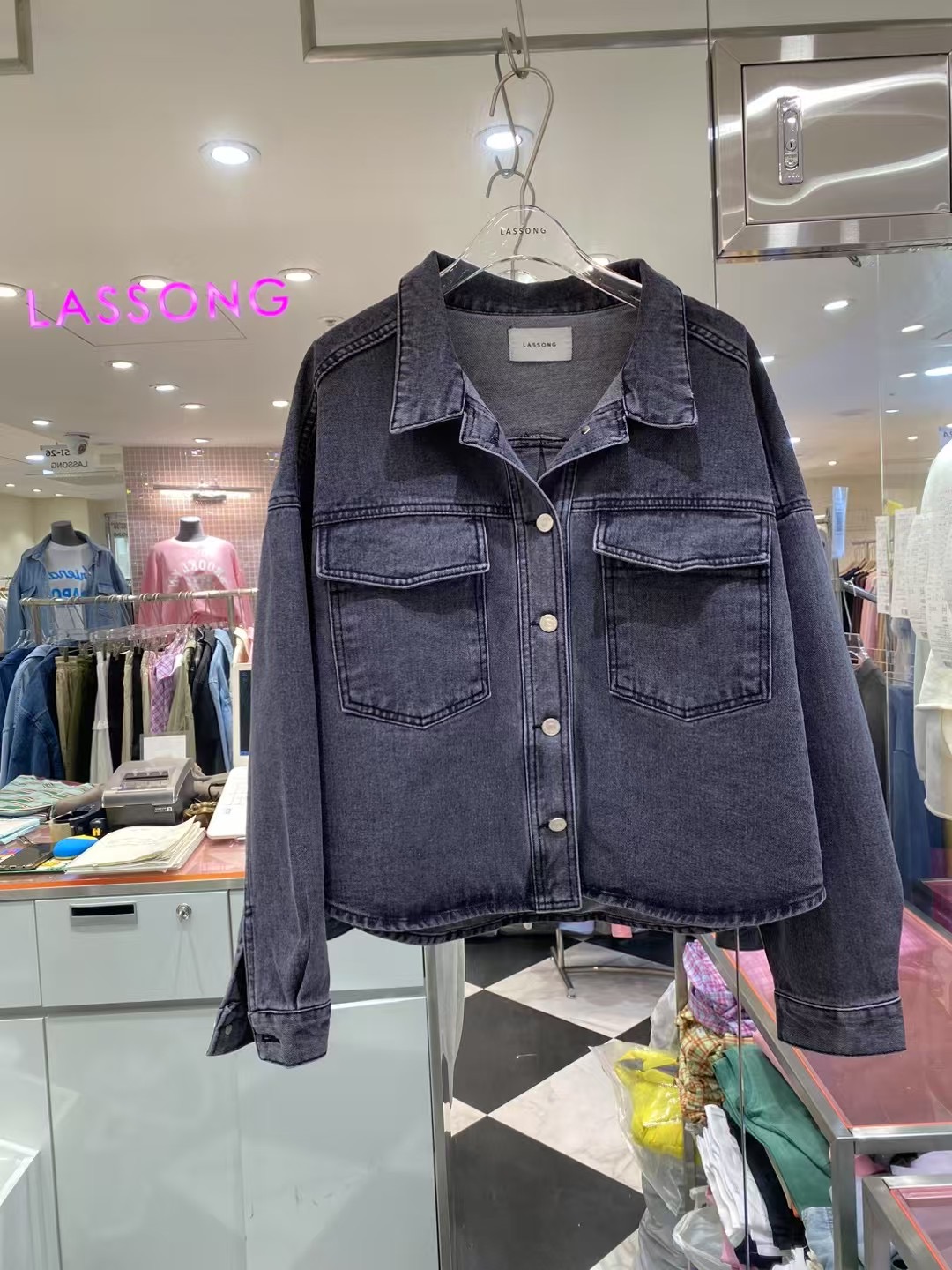 LASSONG韓國直郵㊣東大門實拍女裝新款熱賣推薦職業人氣夾克LASSONG夾克圖色2