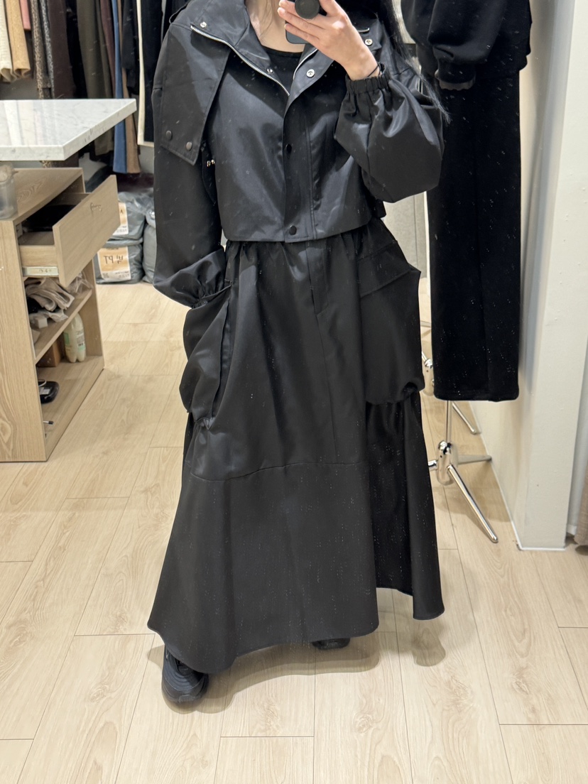 DAILY MOMENT韓國㊣直郵東大門代購女裝新品時尚職業長裙口袋DAILY MOMENT長裙