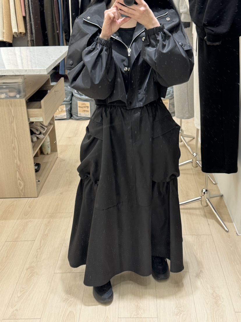 DAILY MOMENT韓國㊣直郵東大門代購女裝新品時尚職業長裙口袋DAILY MOMENT長裙