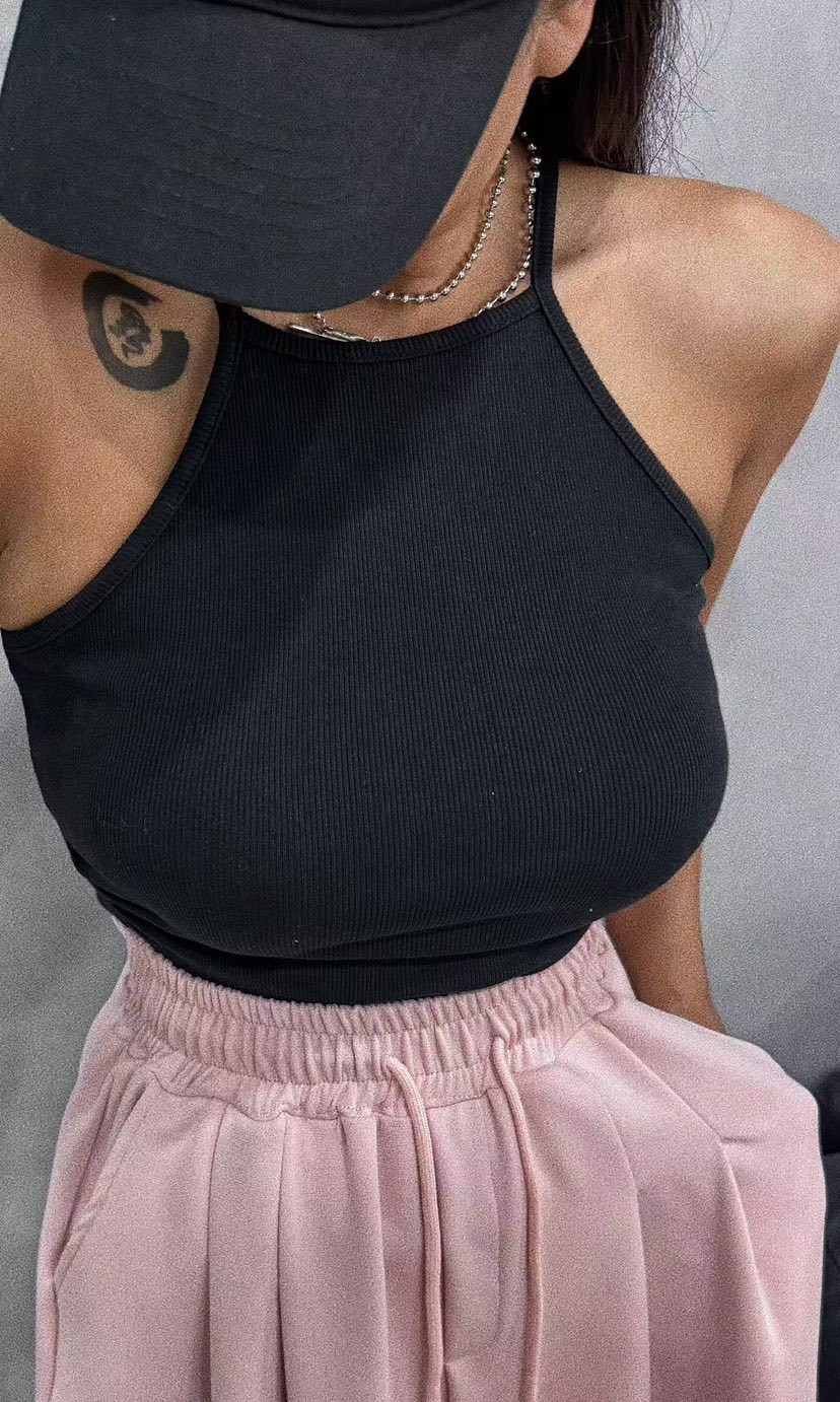 BLACK BABI韓國直郵㊣女裝新款熱賣職業休閑人氣時尚吊帶背心BLACK BABI吊帶/背心