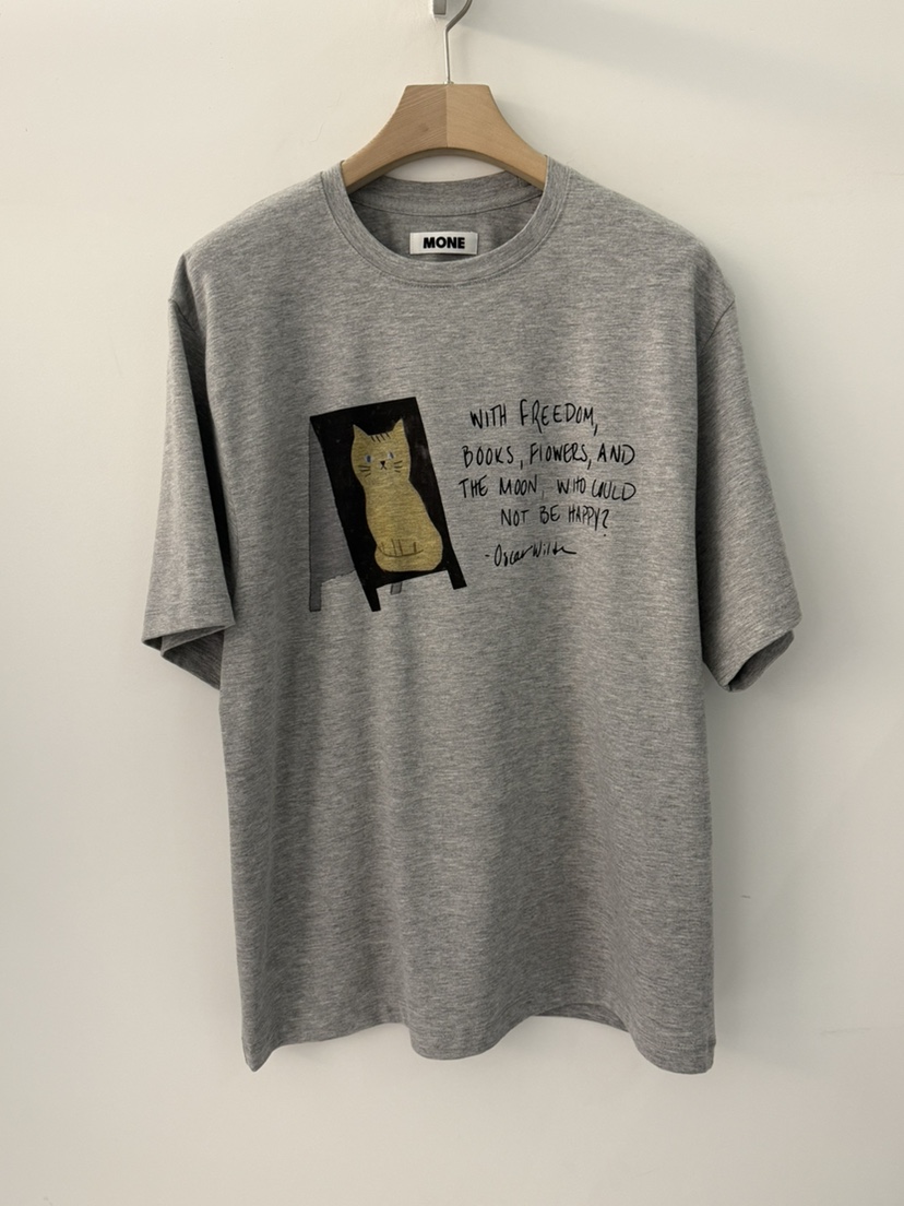 MONE-A直郵韓國代購㊣女裝新品時尚休閑人氣25春夏推薦T恤MONE-AT恤圖色2