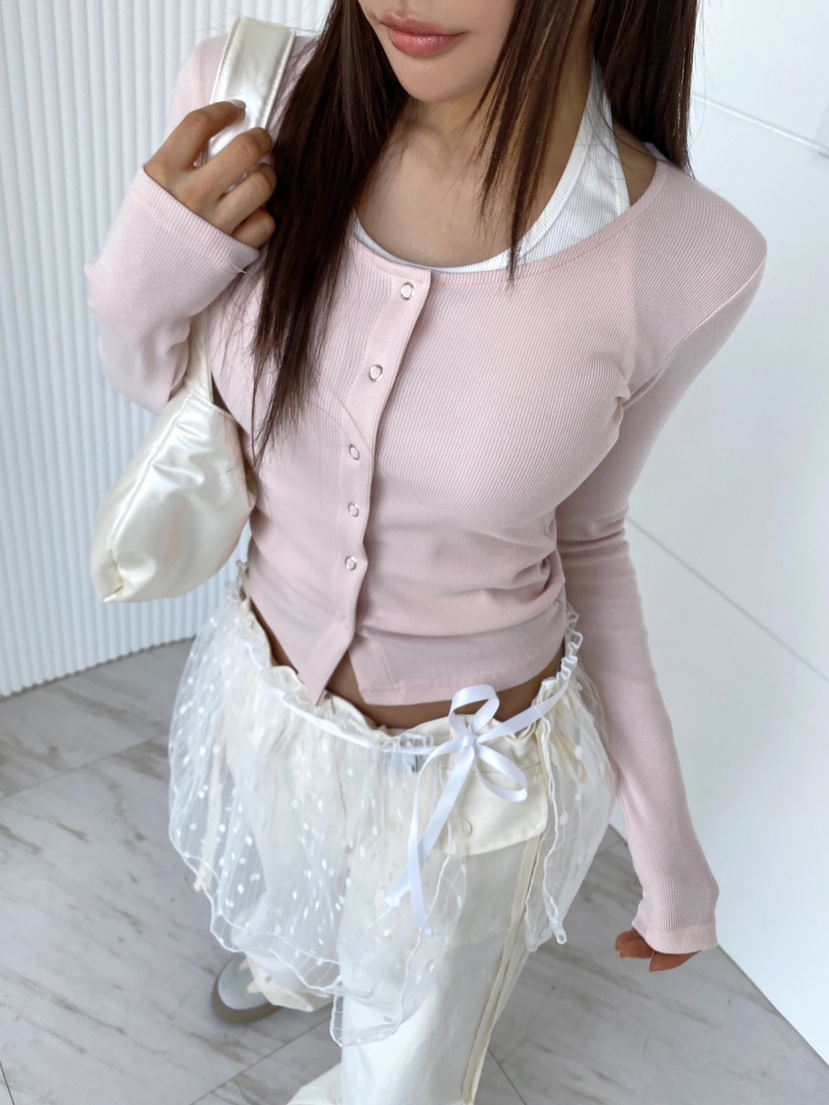 CLOTH韓國直郵㊣東大門實拍女裝新款推薦休閑熱賣套裝掛脖開衫CLOTH套裝
