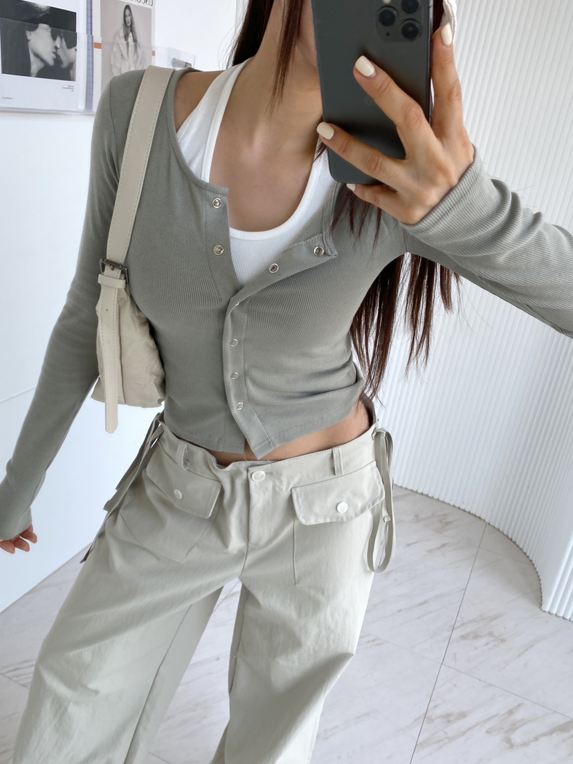 CLOTH韓國直郵㊣東大門實拍女裝新款推薦休閑熱賣套裝掛脖開衫CLOTH套裝