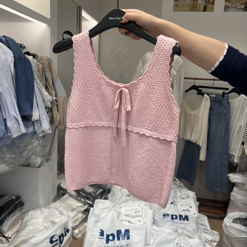 BIEN GARDER直郵韓國代購㊣女裝新款熱賣人氣休閑吊帶背心BIEN GARDER吊帶/背心圖色1