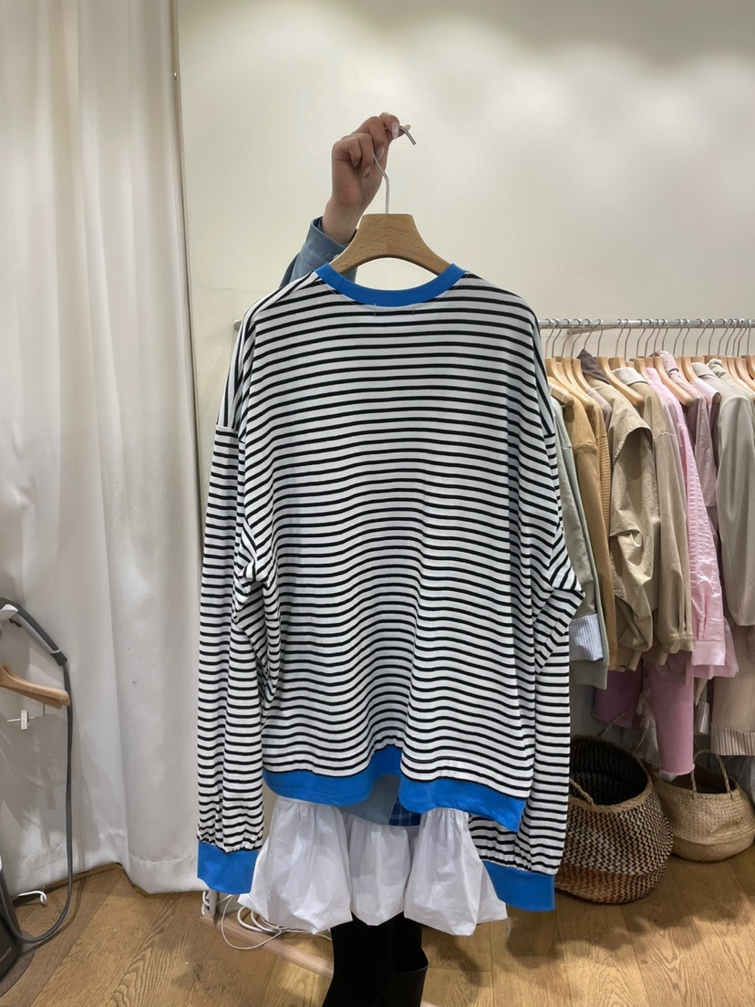 AUVERFIT直郵韓國代購㊣女裝新品熱賣人氣25春夏推薦長袖T恤AUVERFIT長袖T恤