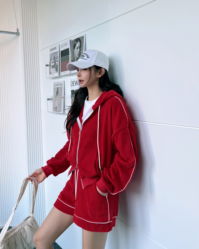 CLOTH韓國直郵㊣女裝新品時尚休閑職業推薦人氣25春夏套裝羊毛絨CLOTH套裝