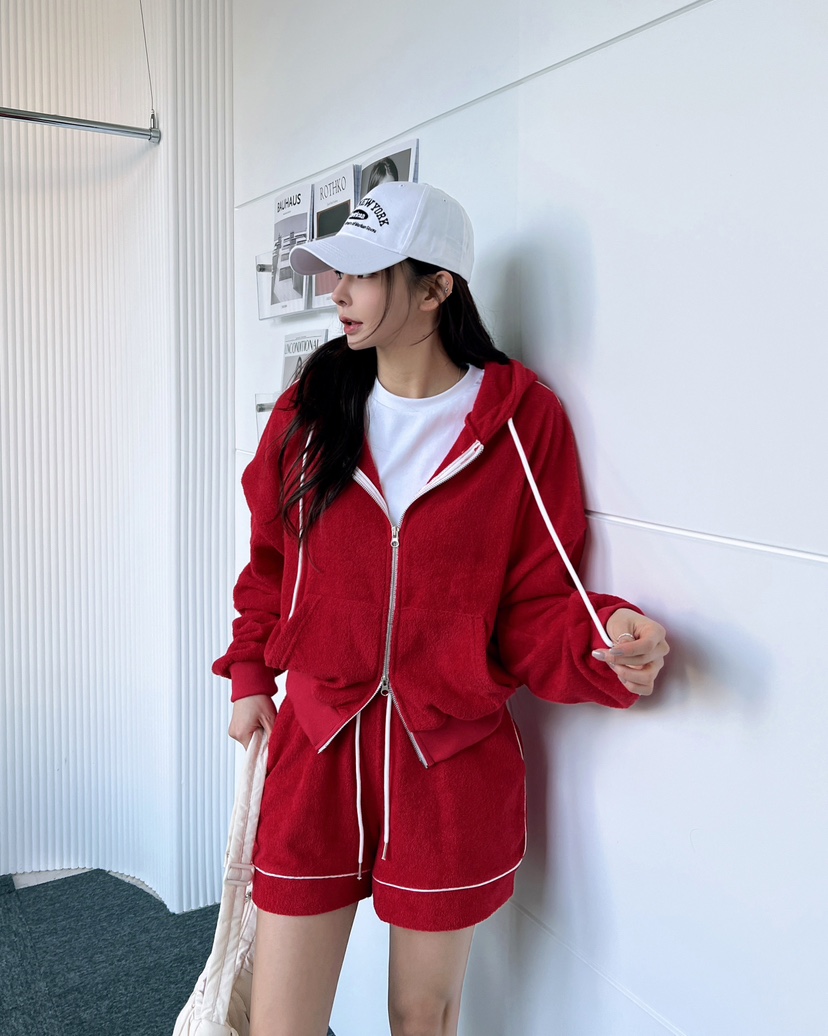 CLOTH韓國直郵㊣女裝新品時尚休閑職業推薦人氣25春夏套裝羊毛絨CLOTH套裝