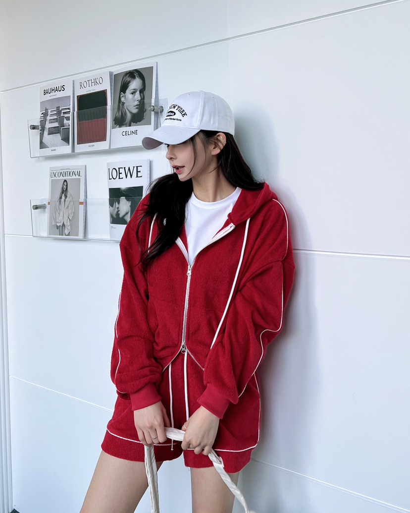 CLOTH韓國直郵㊣女裝新品時尚休閑職業推薦人氣25春夏套裝羊毛絨CLOTH套裝