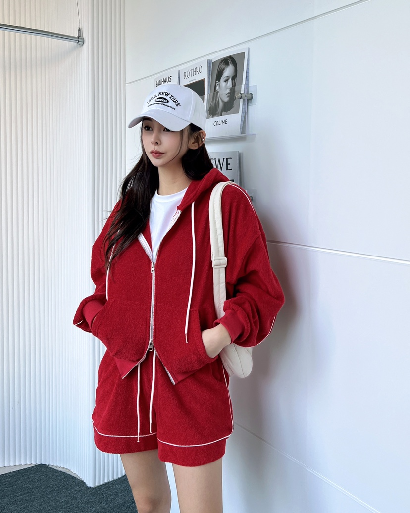 CLOTH韓國直郵㊣女裝新品時尚休閑職業推薦人氣25春夏套裝羊毛絨CLOTH套裝