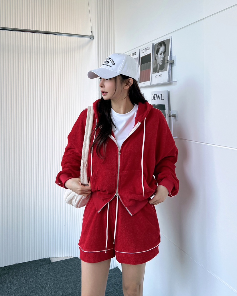 CLOTH韓國直郵㊣女裝新品時尚休閑職業推薦人氣25春夏套裝羊毛絨CLOTH套裝圖色2
