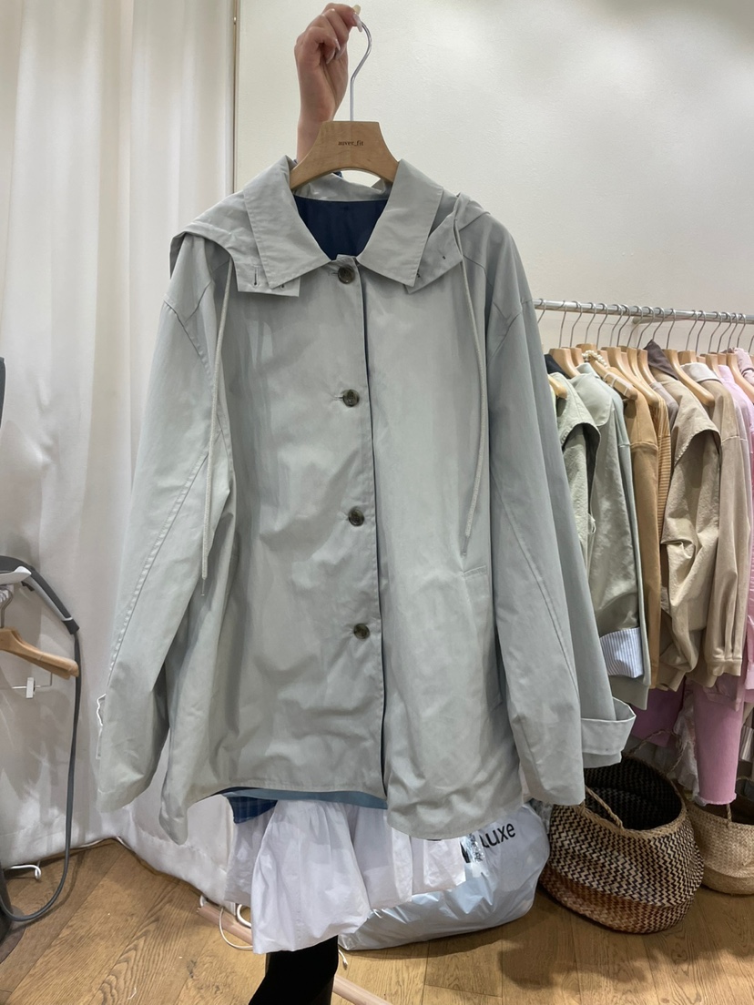 AUVERFIT直郵韓國代購㊣女裝新款25春夏時尚夾克兩面穿雙面AUVERFIT夾克