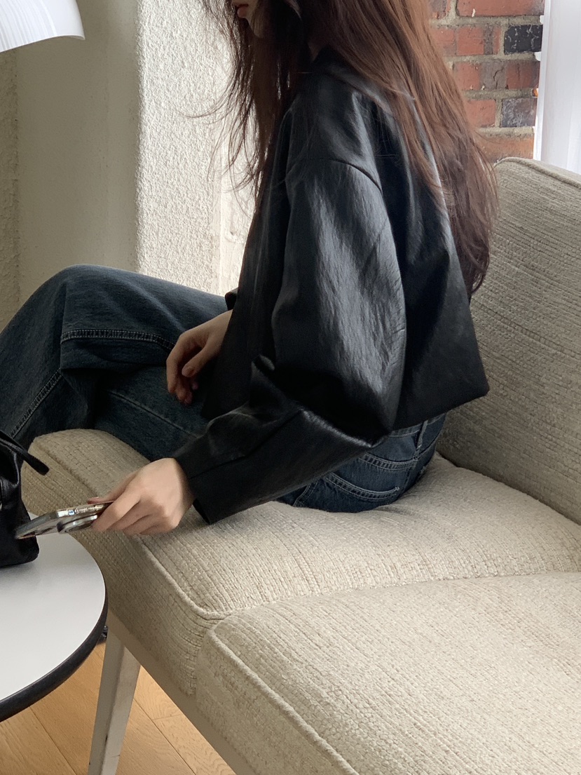 LOGARDEN韓國直郵㊣女裝新品職業人氣25春夏時尚熱賣推薦皮衣LO GARDEN皮衣