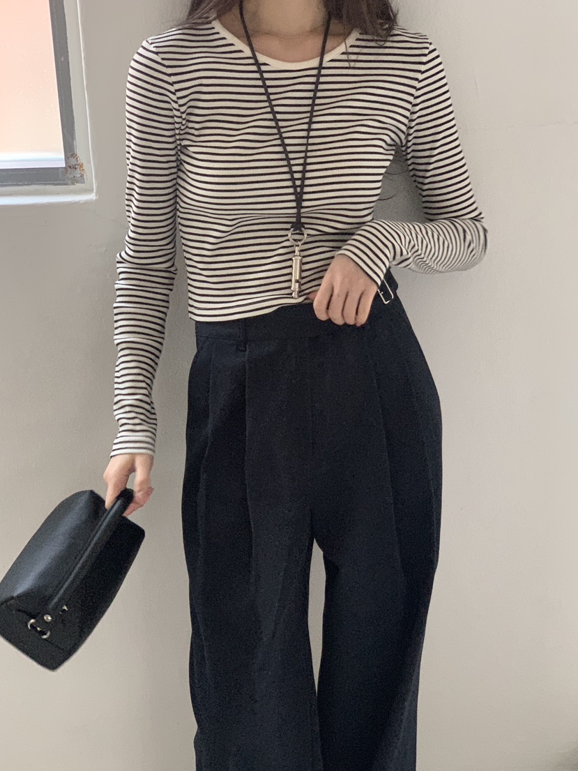 LOGARDEN韓國㊣直郵東大門代購女裝新款推薦休閑職業長袖T恤LO GARDEN長袖T恤