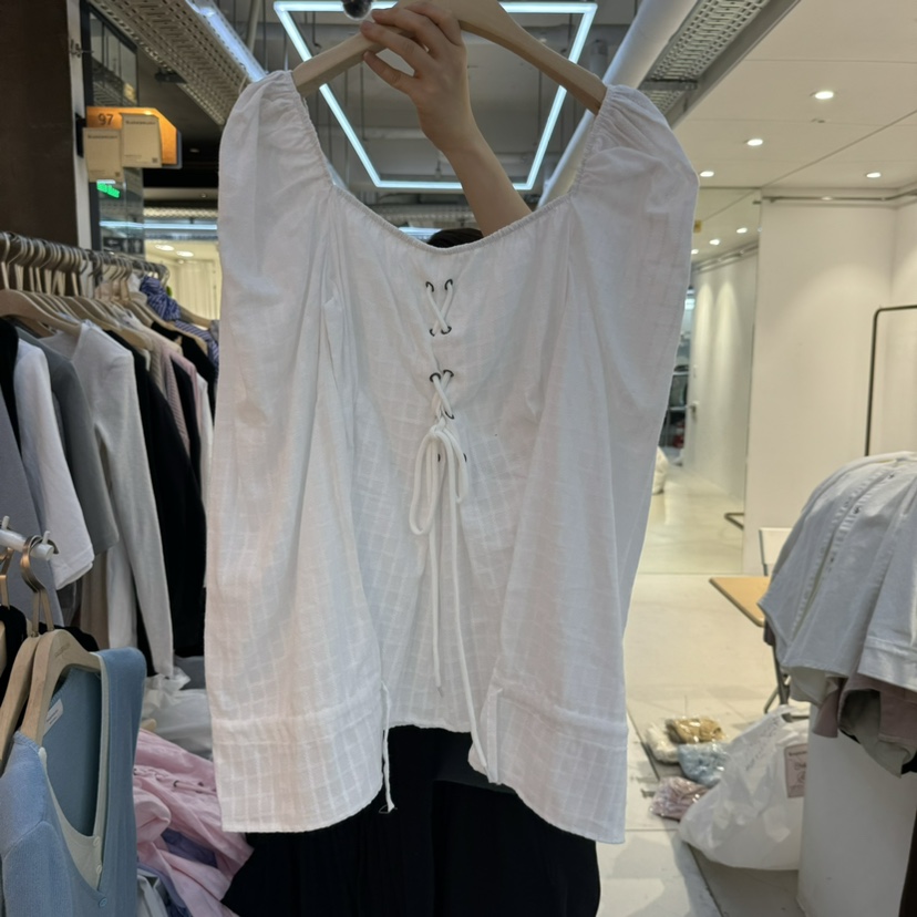 SAGE BRUSH韓國直郵㊣女裝新品25春夏職業人氣休閑襯衫蕾絲衫SAGE BRUSH襯衫/蕾絲衫圖色3