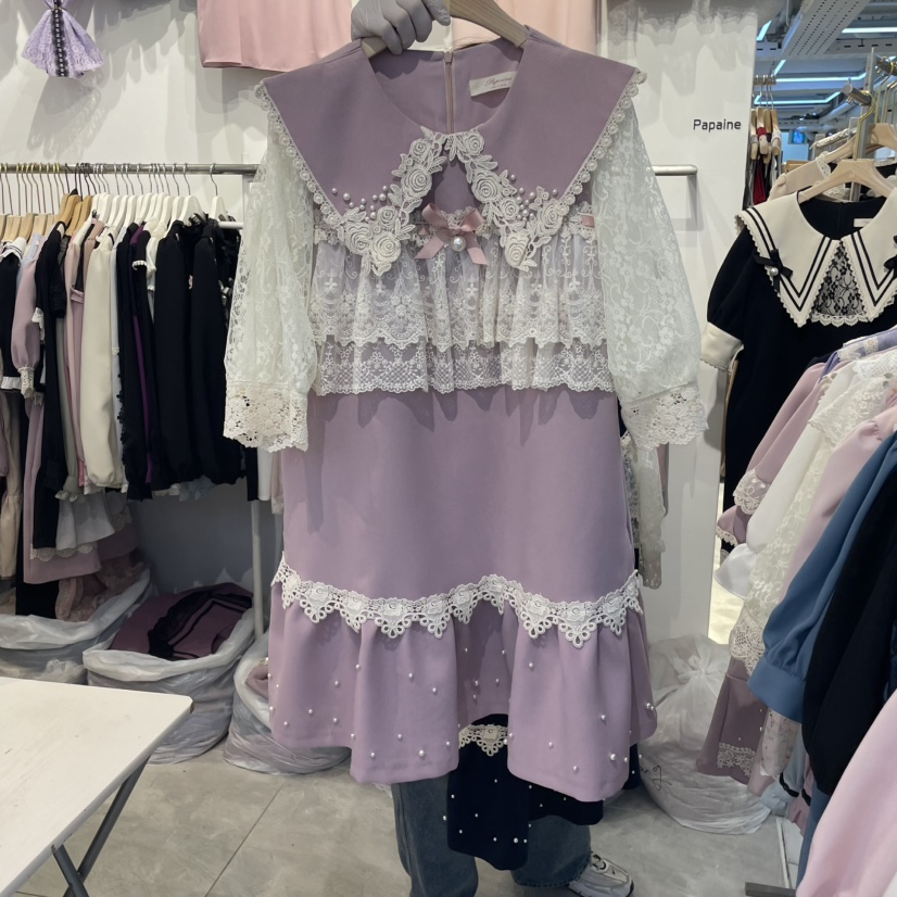 PAPA韓國㊣直郵東大門代購女裝新品人氣25春夏熱賣時尚連衣裙PAPA連衣裙圖色1