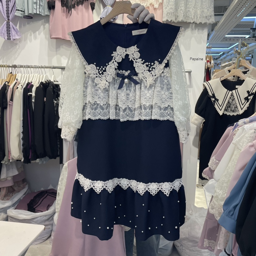 PAPA韓國㊣直郵東大門代購女裝新品人氣25春夏熱賣時尚連衣裙PAPA連衣裙圖色2