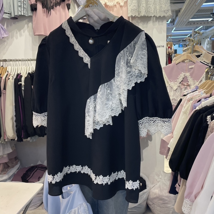 PAPA東大門代購女裝新款時尚職業熱賣人氣真品休閑襯衫蕾絲衫PAPA襯衫/蕾絲衫圖色3