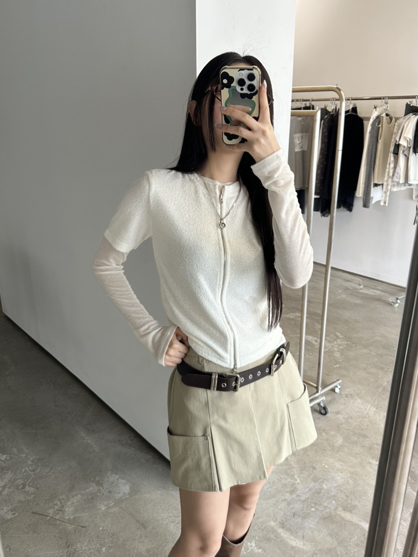 I MFACT東大門實拍女士新款人氣休閑職業針織衫不含內搭拉鏈I MFACT針織衫
