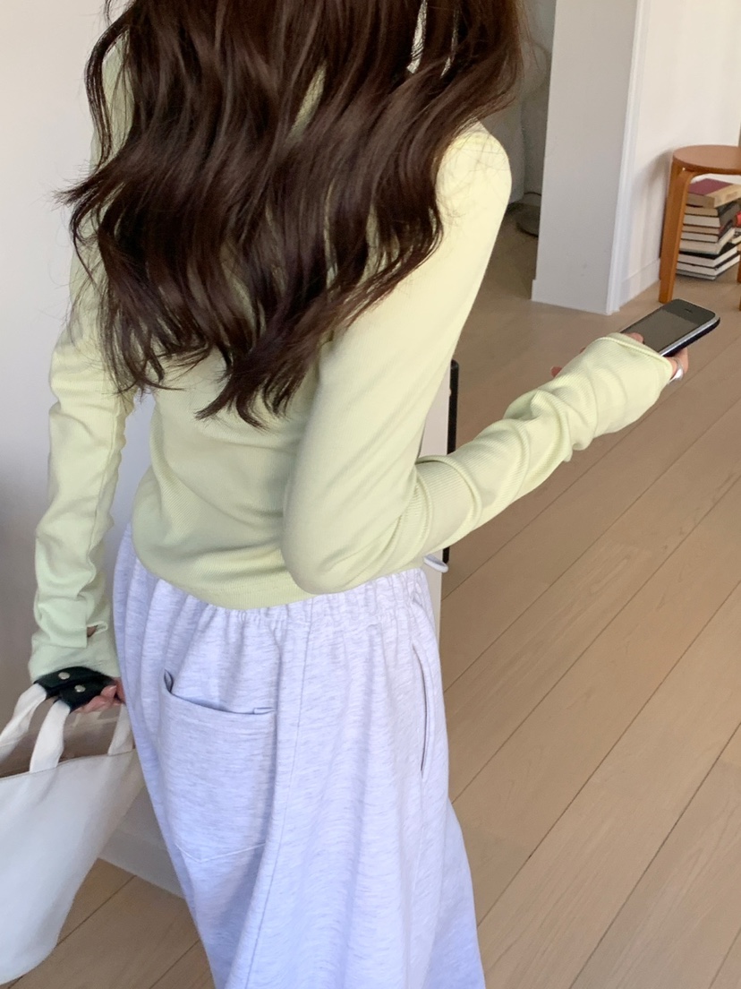 PLANTS ON GRAY東大門直郵女裝新款休閑時尚人氣長袖T恤連帽PLANTS ON GRAY長袖T恤
