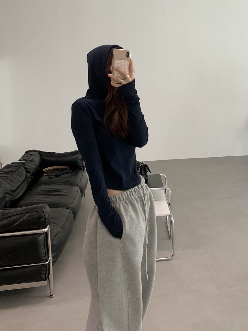 PLANTS ON GRAY東大門直郵女裝新款休閑時尚人氣長袖T恤連帽PLANTS ON GRAY長袖T恤圖色2