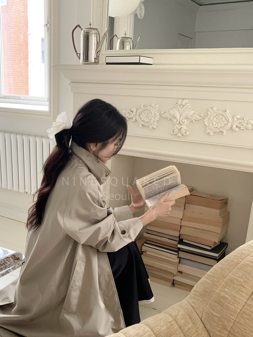 NINESQUARED韓國直郵女裝新款推薦熱賣職業真品人氣長款風衣NINESQUARED長款風衣