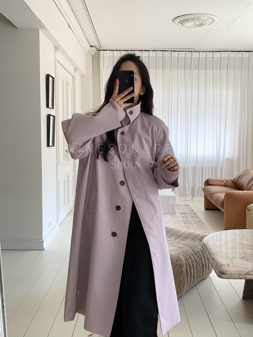NINESQUARED韓國直郵女裝新款推薦熱賣職業真品人氣長款風衣NINESQUARED長款風衣
