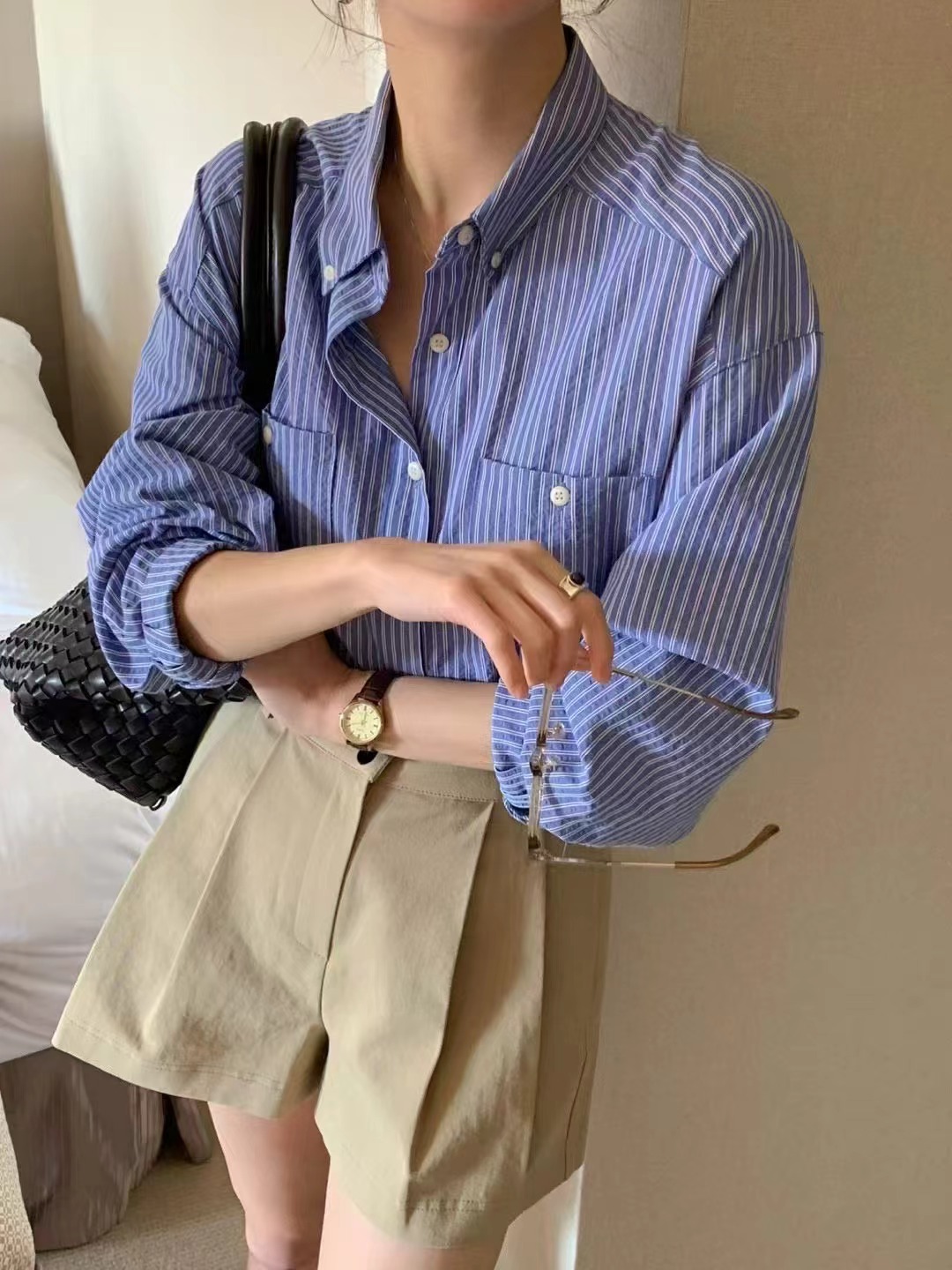 SIGNATURE東大門直郵女士新款25春夏推薦時尚休閑襯衫蕾絲衫SIGNATURE襯衫/蕾絲衫圖色3