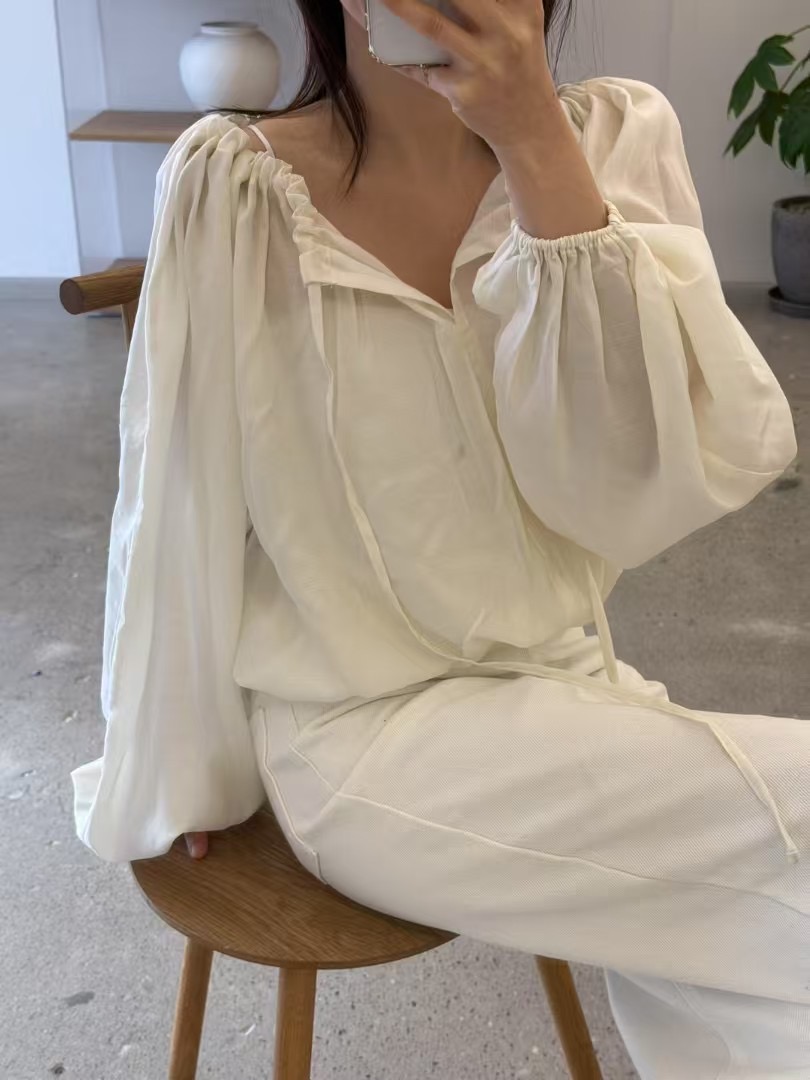 WUNDERKIND韓國直郵女裝新品人氣職業時尚熱賣推薦襯衫蕾絲衫WUNDERKIND襯衫/蕾絲衫