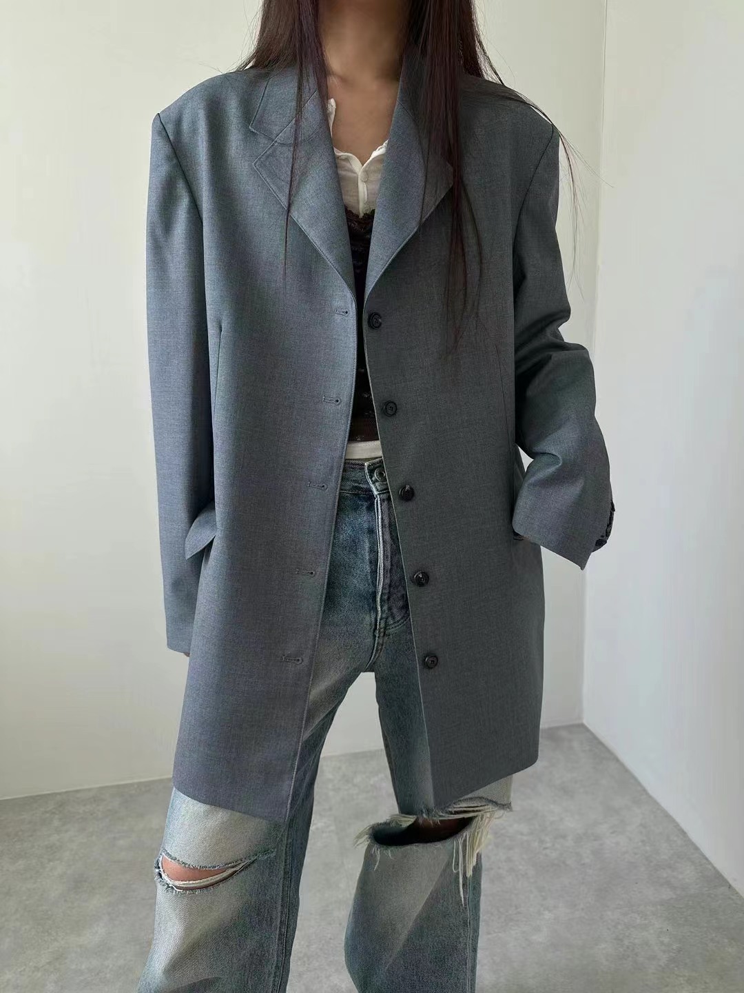 UNENE-OT韓國直郵女士新款時尚職業熱賣人氣推薦真品休閑夾克UNENE夾克圖色2