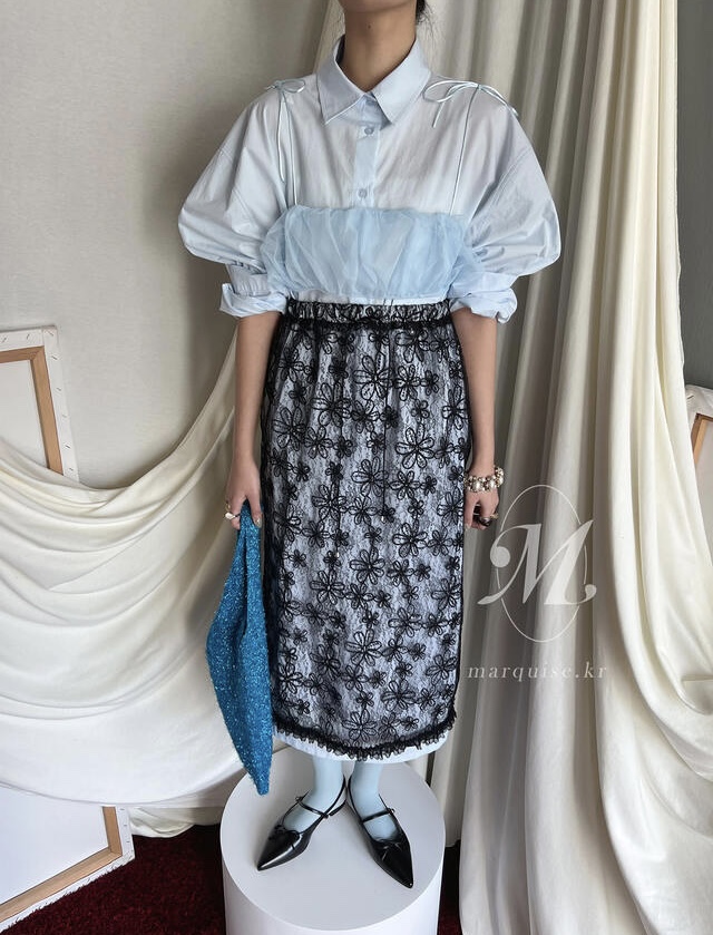 PLANTS ON GRAY東大門實拍女裝新款25春夏真品熱賣連衣裙PLANTS ON GRAY連衣裙