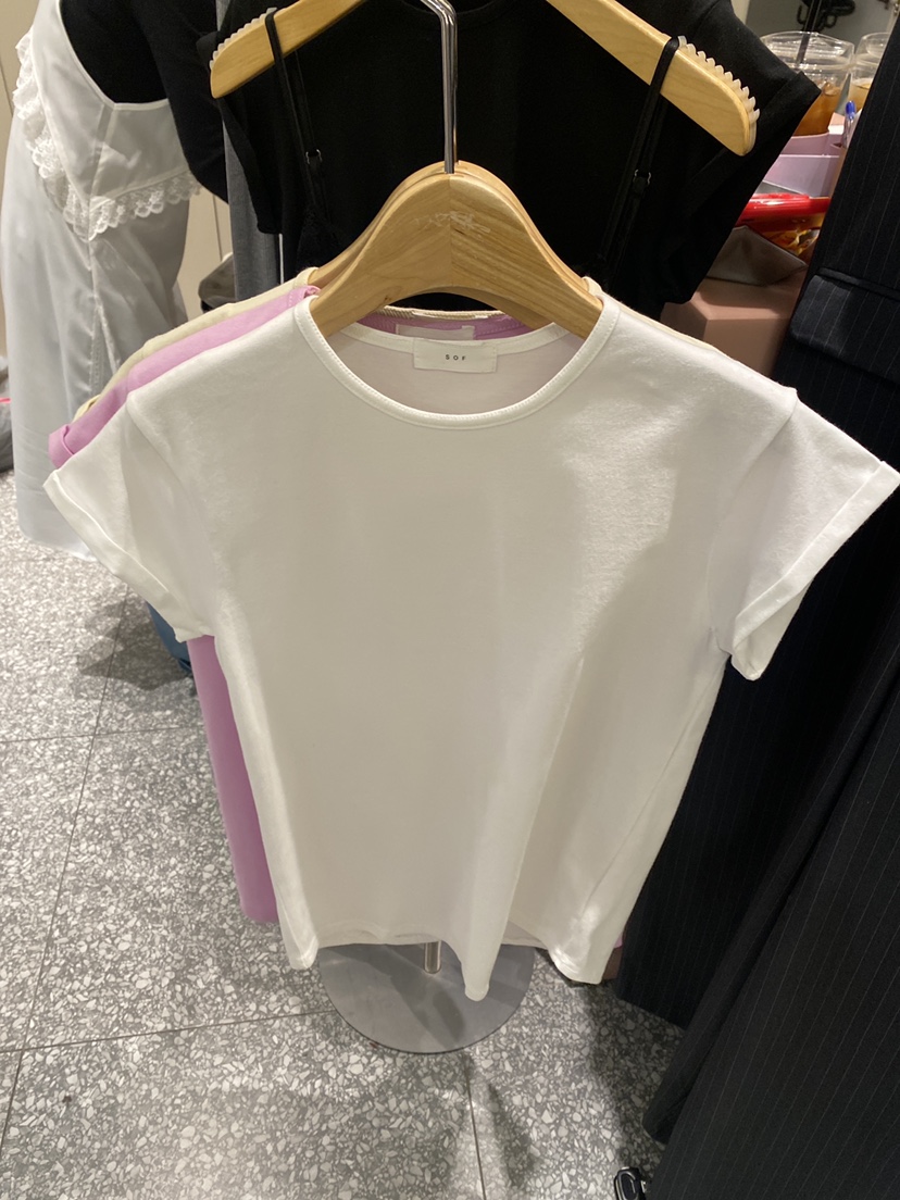 SOF韓國代購女裝新品人氣休閑職業25春夏真品熱賣時尚推薦T恤SOFT恤圖色2