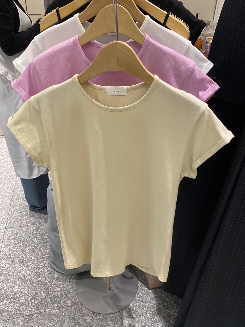 SOF韓國代購女裝新品人氣休閑職業25春夏真品熱賣時尚推薦T恤SOFT恤圖色4