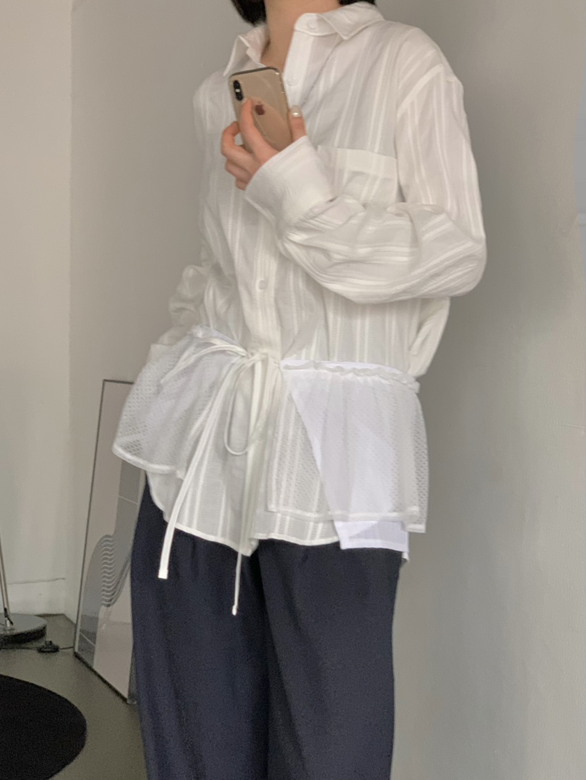 BEFORE SUNRISE韓國直郵女士新品熱賣真品時尚休閑襯衫蕾絲衫BEFORE SUNRISE襯衫/蕾絲衫