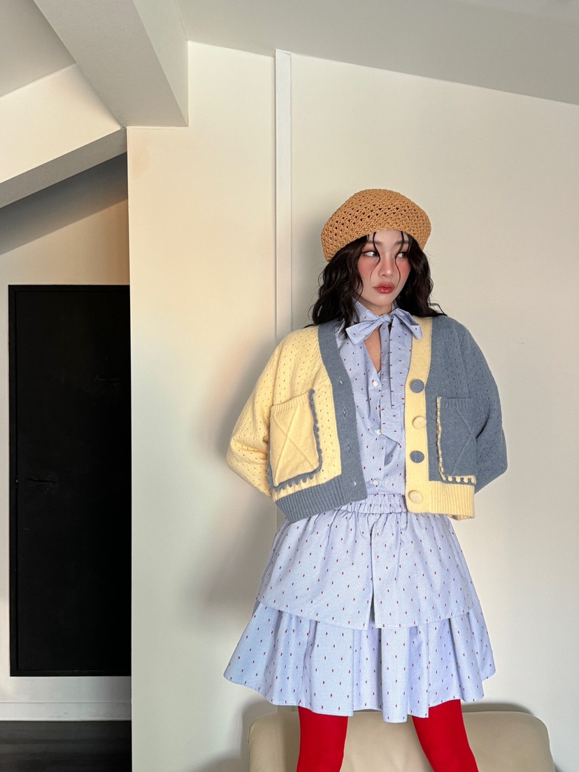 MAISONDEGLORY東大門代購女士新款時尚休閑推薦職業套裝含脖帶MAISON DE GLORY套裝