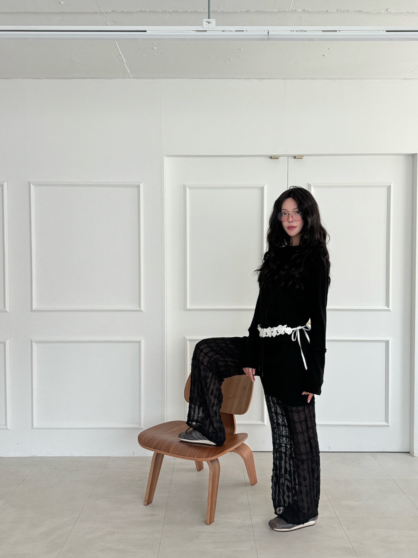 MAISONDEGLORY東大門直郵女裝新品推薦25春夏真品長袖T恤蕾絲MAISON DE GLORY長袖T恤