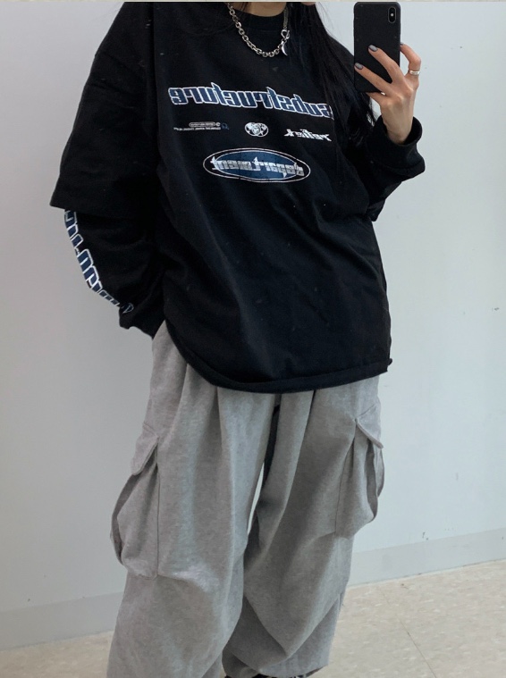 KSUBI韓國直郵女士新品職業推薦25春夏人氣時尚休閑長袖T恤KSUBI長袖T恤