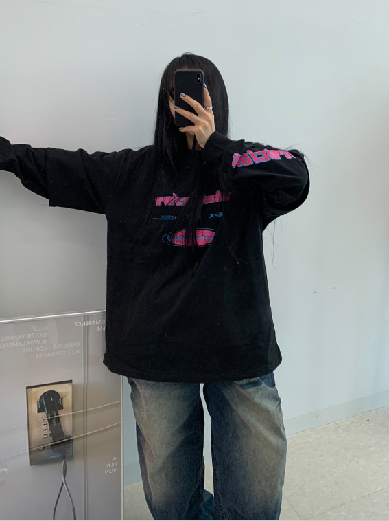 KSUBI韓國直郵女士新品職業推薦25春夏人氣時尚休閑長袖T恤KSUBI長袖T恤