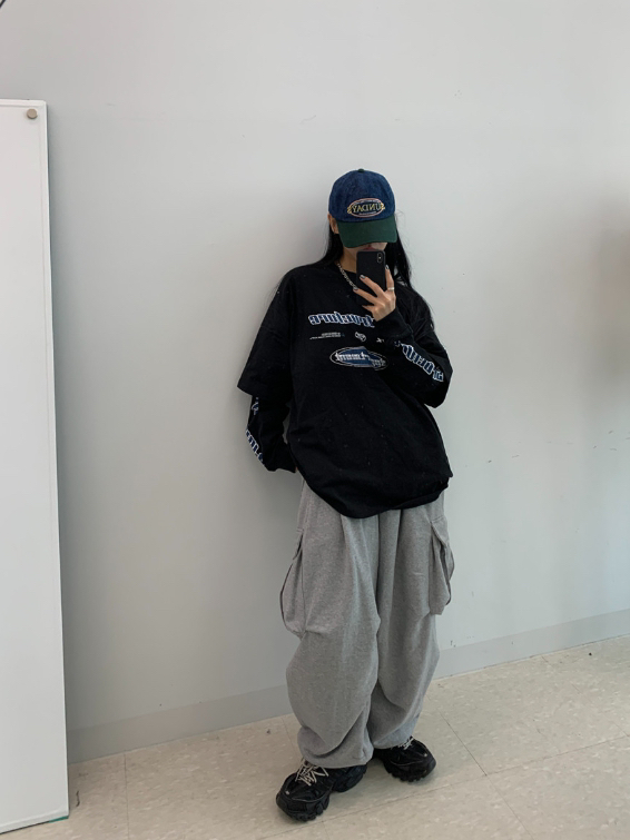 KSUBI韓國直郵女士新品職業推薦25春夏人氣時尚休閑長袖T恤KSUBI長袖T恤
