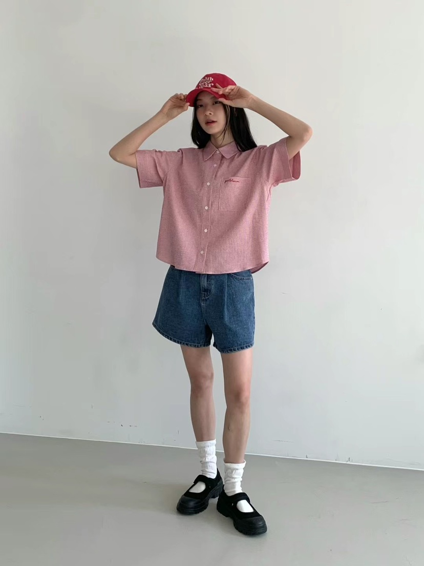 ANOU韓國直郵女士新品時尚推薦休閑熱賣25春夏真品襯衫蕾絲衫ANOU襯衫/蕾絲衫