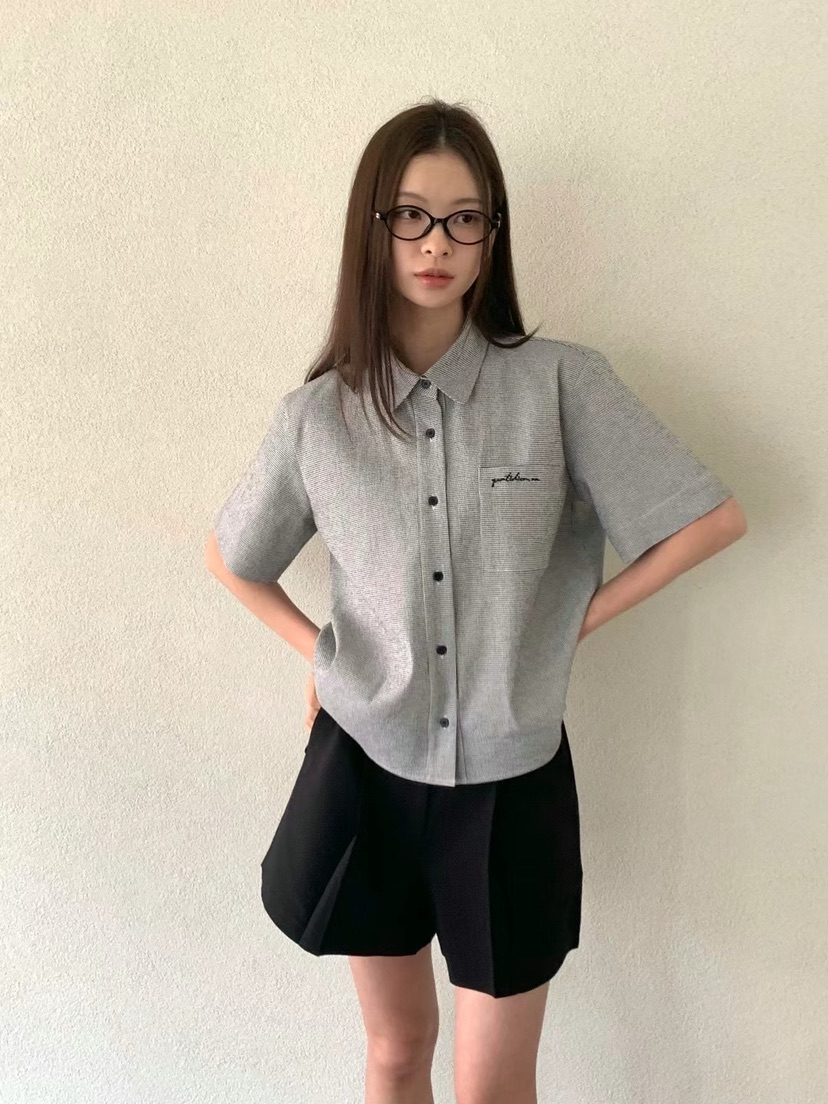 ANOU韓國直郵女士新品時尚推薦休閑熱賣25春夏真品襯衫蕾絲衫ANOU襯衫/蕾絲衫