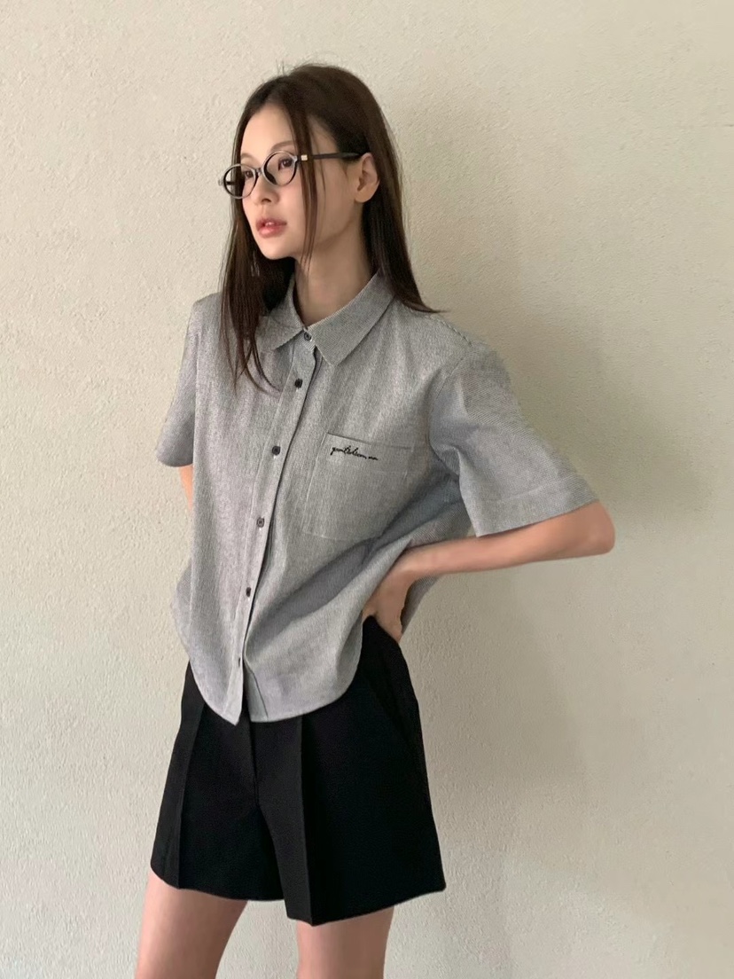 ANOU韓國直郵女士新品時尚推薦休閑熱賣25春夏真品襯衫蕾絲衫ANOU襯衫/蕾絲衫
